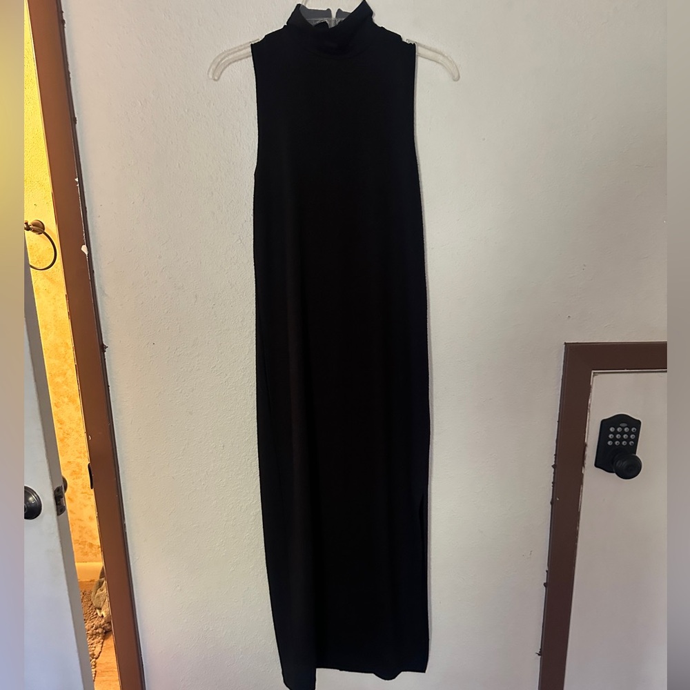 NWT VINCE mock neck sleeveless winter/fall black sweaterdress